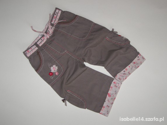 86 SPODENKI JASNE Z HAFTAMI PODWIJANE MANKIETY