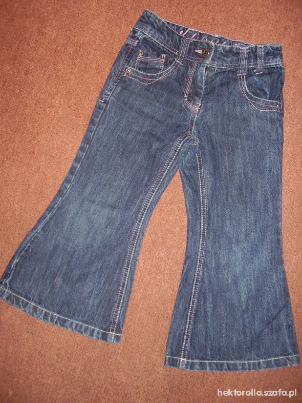 NEXT idealne dzwonki jeans 104