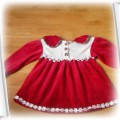 Czerwono biala sukienka r80