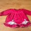 Czerwona sukienka z biala koronka r80