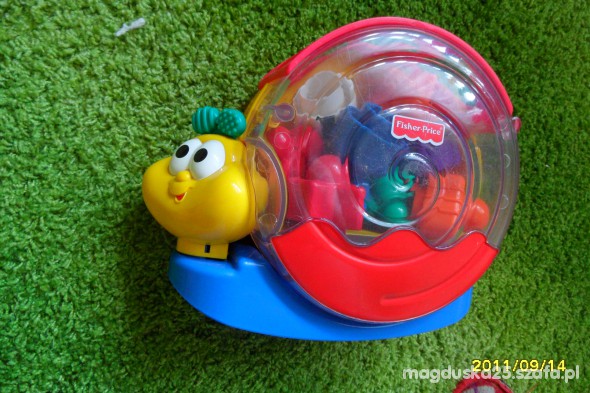 ŚLIMAK edukacyjny FISHER PRICE zjada klocki SORTER