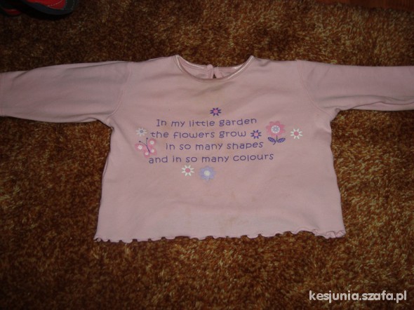 bluzeczka różowa z napisami