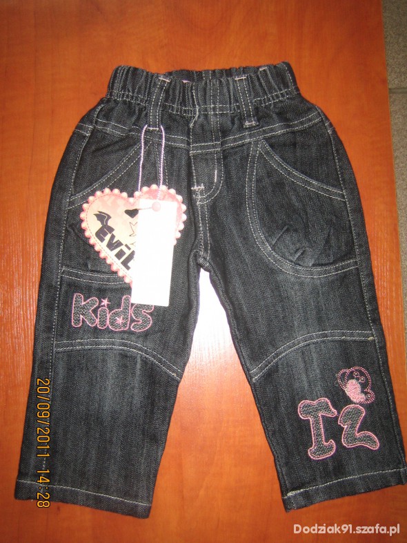 Spodnie dżinsowe dla dziewczynki TANIO