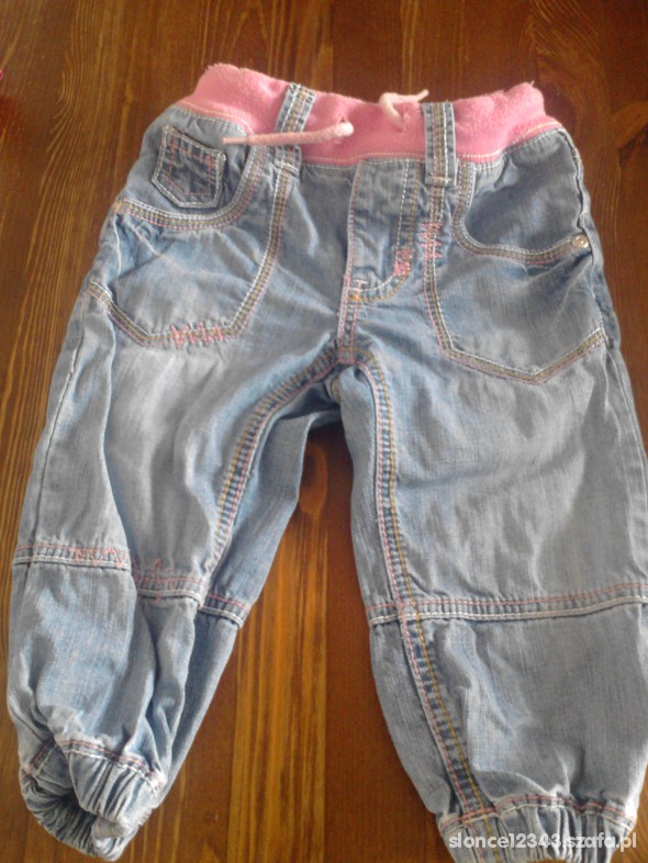 spodnie jeansowe ze sciagaczem
