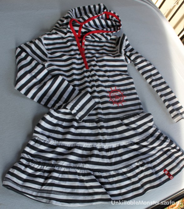 Marynarska sukienka dla dziewczynki