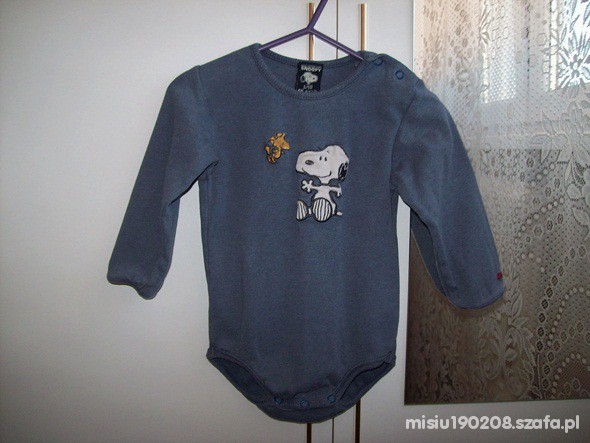 H&M 80 do 86 Super cieplutkie body SNOOPY