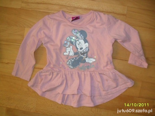 Bluzka MINNIE DISNEY r80 86 z falbanką