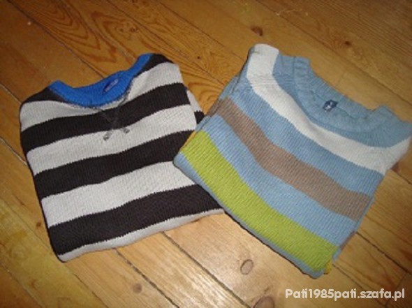 Dwa markowe sweterki paski