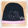 Hello Kitty zimowa czapka z cyrkoniami