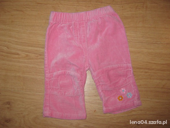 rozowe spodnie od 0 do 3 msc
