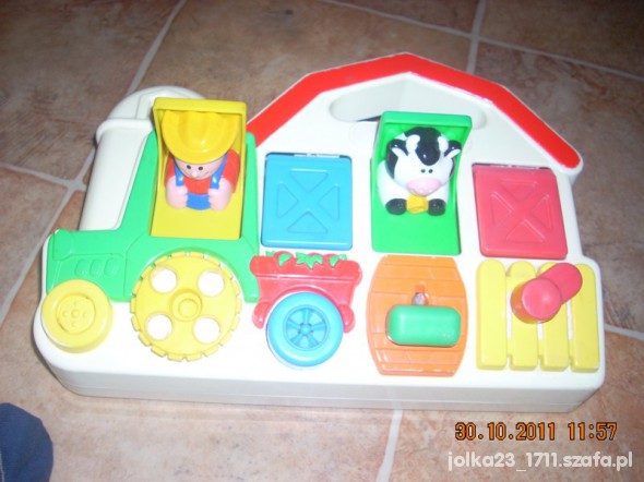 FARMA A KUKU NACISNIJ A WYSKOCZE FISHER PRICE