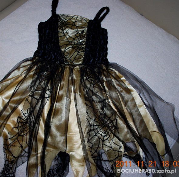 złotoczarna sukieneczka na bal przebierańców