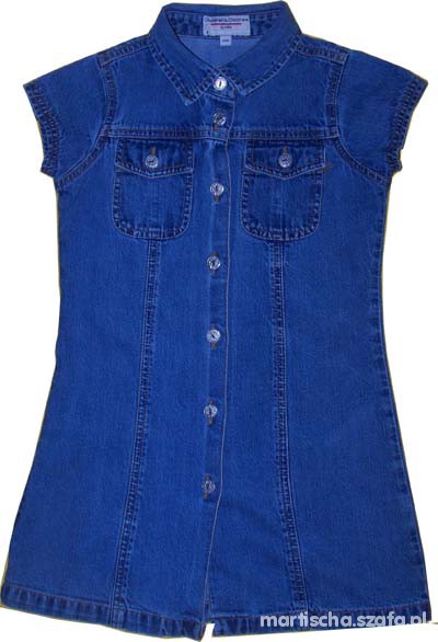H&M jeansowa sukienka szmizjerka 104