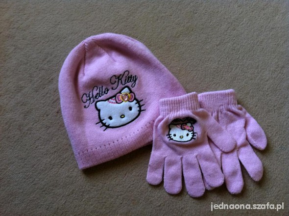 nowa czapeczka i rekawiczki 54 hello kitty