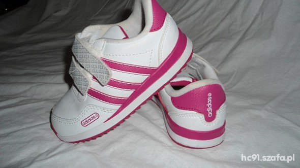 Biało różowe oryginalne Adidas