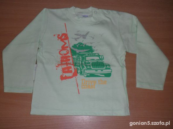 NOWA Bluzeczka z ciężarówą dla chłopca 86