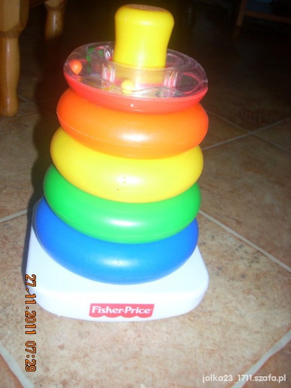 Rozkładana bujajaca piramida fisher price