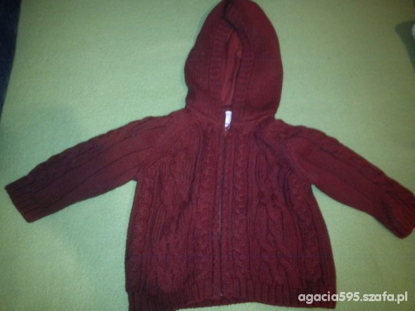 Czerwony sweterek GAP od 3 do 6 miesięcy