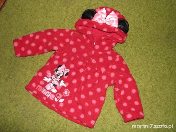 Minnie bluza z uszkami 74 80 86cm