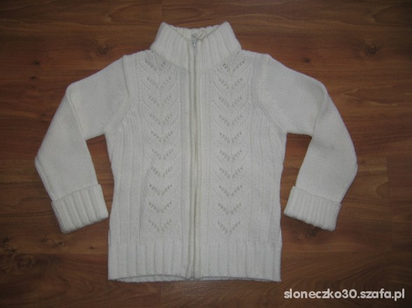 Biały sweterek 9 i 10 lat