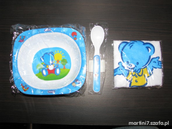 NOWE miseczka łyżeczka śliniaczek