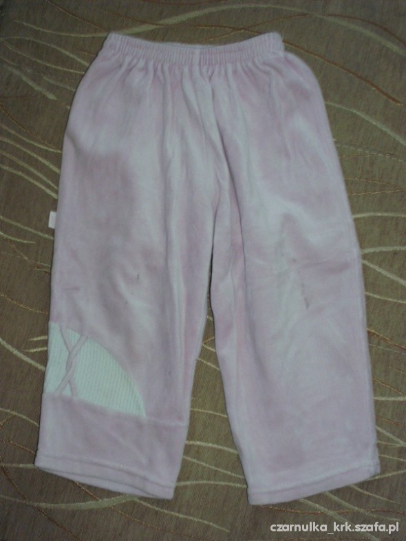 RÓŻOWE SPODNIE DRESOWE 80CM