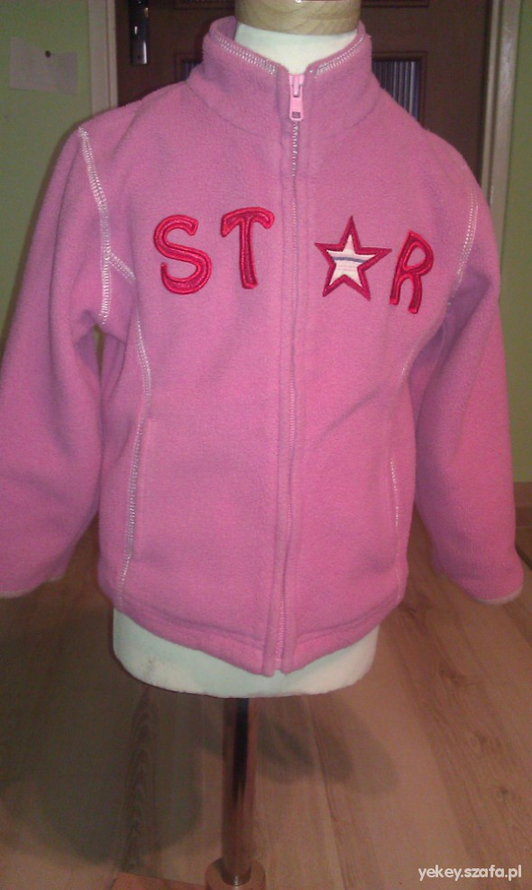 Różowy polar idealny dla dziewczynki rozm 104 cm