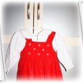 sukienka spódniczka czerwona z białą bluzeczką