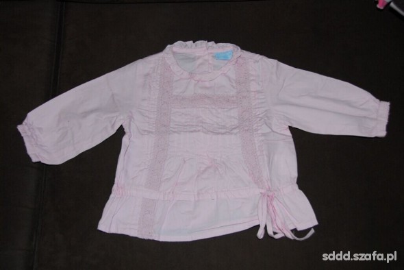 różowa bluzeczka elegancka 74 cm
