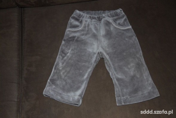 spodnie welurkowe 68cmdziewczynka