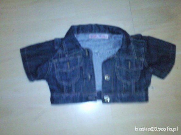 Bolerko jeans granatowe