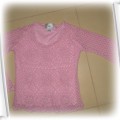 różowy sweterek szydełkowy