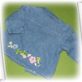 kurtka jeans floral 68 74cm