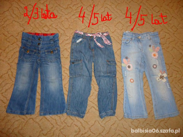 Dwie pary jeansów na 4 5 lat