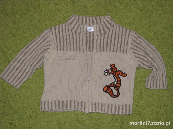 sweter z tygryskiem 80 86 92cm