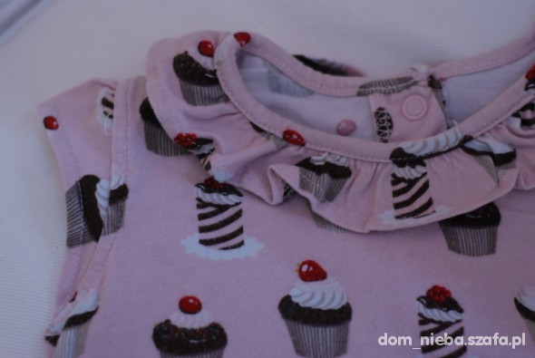 Sukienka tunika w ciasteczka cupcake H&M