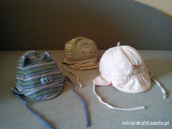 Wiosenne czapeczki z nausznikami rozm 44 6 8 m cy