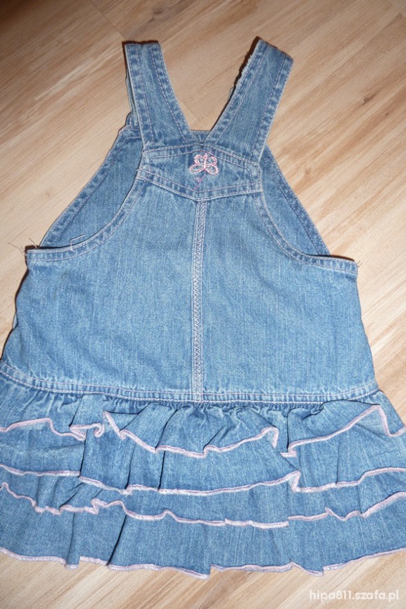jeansowa sukieneczka z falbankami 68