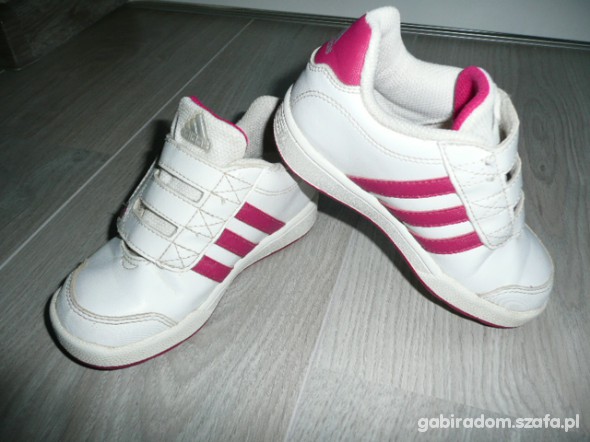 buty sportowe adidas roz 25 białe z różowym