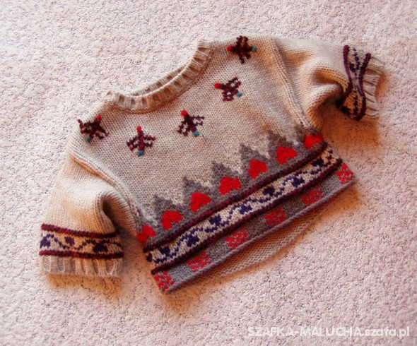 next WIOSENNY sweterek norweski komono 104