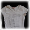 Quiosque biały T shirt z czarnymi napisami S