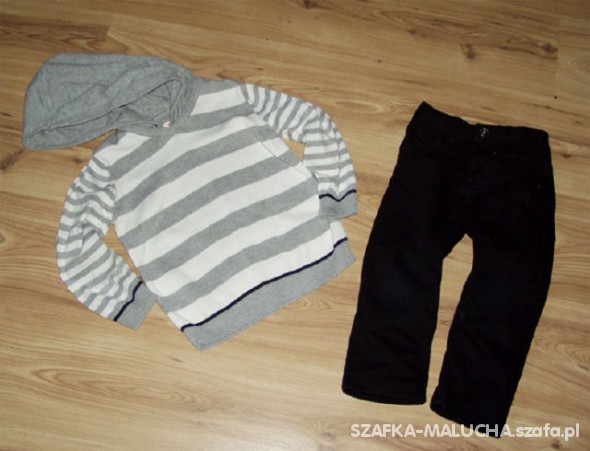 debenhams SWETEREK Z KAPTURKIEM PASKI 116 CM