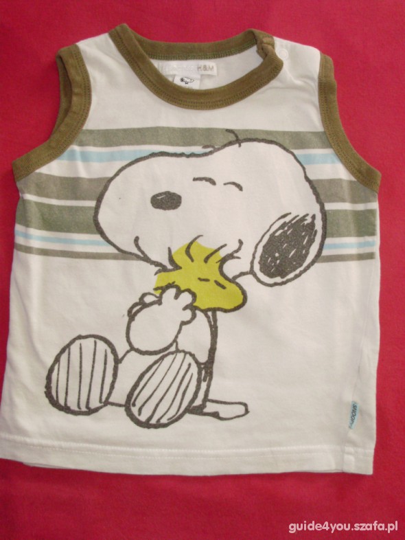 Koszulka top tshirt H&M ze SNOOPYM 80 cm