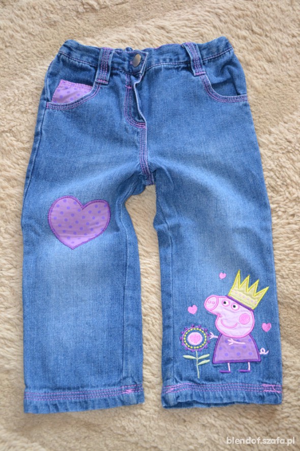 Spodnie jeansowe ze Świnką Peppą 92