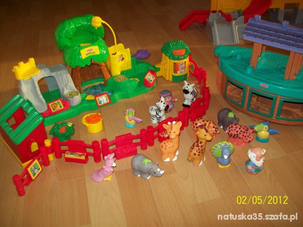 duży zestaw little people fisher price zoo i arka