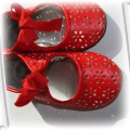 Śliczne czerwone ażurowe buciki New Look 24 147cm