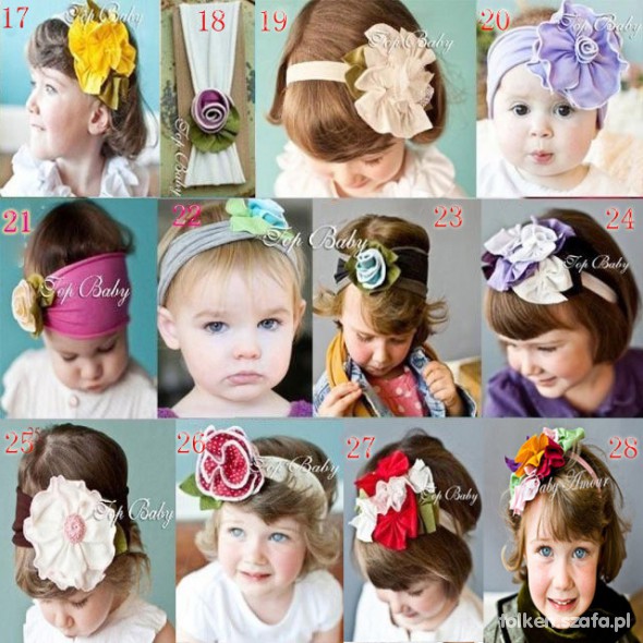 Bawełniana OPASKA vintage retro WIOSNA 28