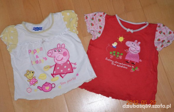 OKAZJA 2 bluzki Peppa Pig 86cm