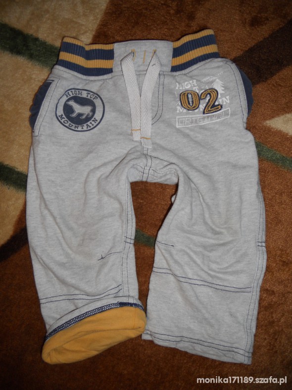 spodnie dresowe na 18 do 24 m na podszewce