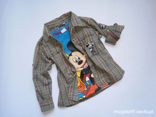 H&M Koszula Roll UP MYSZKA MICKEY Unikalna r 104